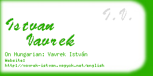 istvan vavrek business card