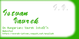 istvan vavrek business card